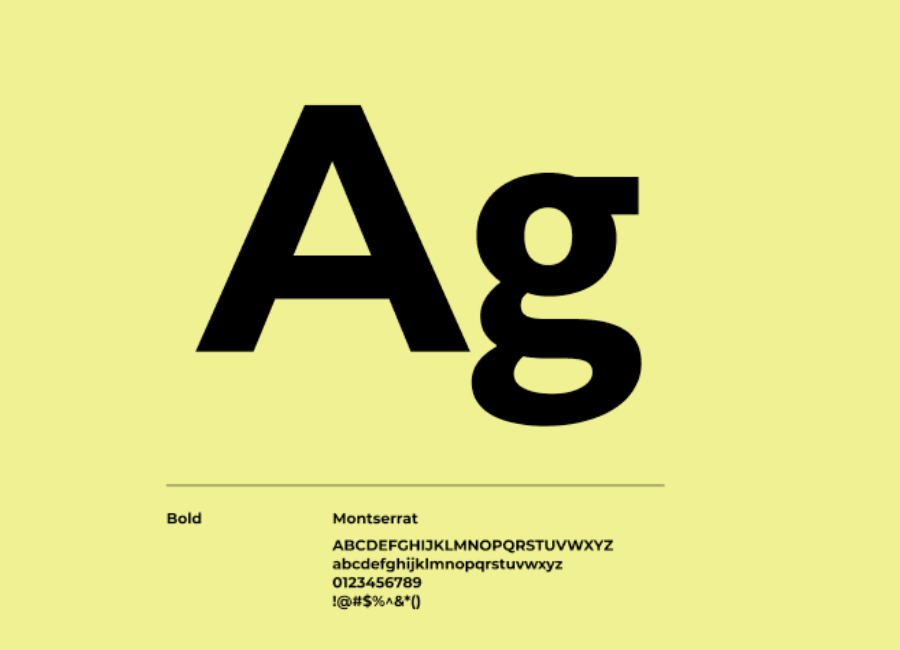 A moodboard showing font selection, colors and logo which I designed.